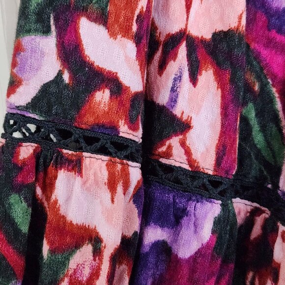 Terra & Sky Women Plus Size Top, Balloon Sleeve Slip on Flowy Top Size 4X Purple - Picture 3 of 7